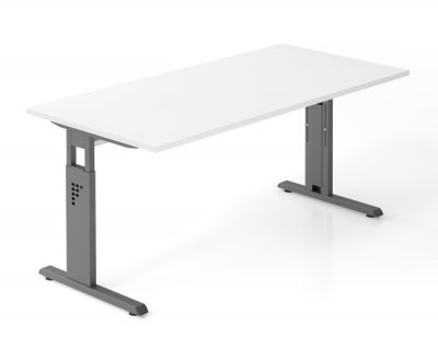 Schreibtisch Offenbach 160 cm Grafit Weiss